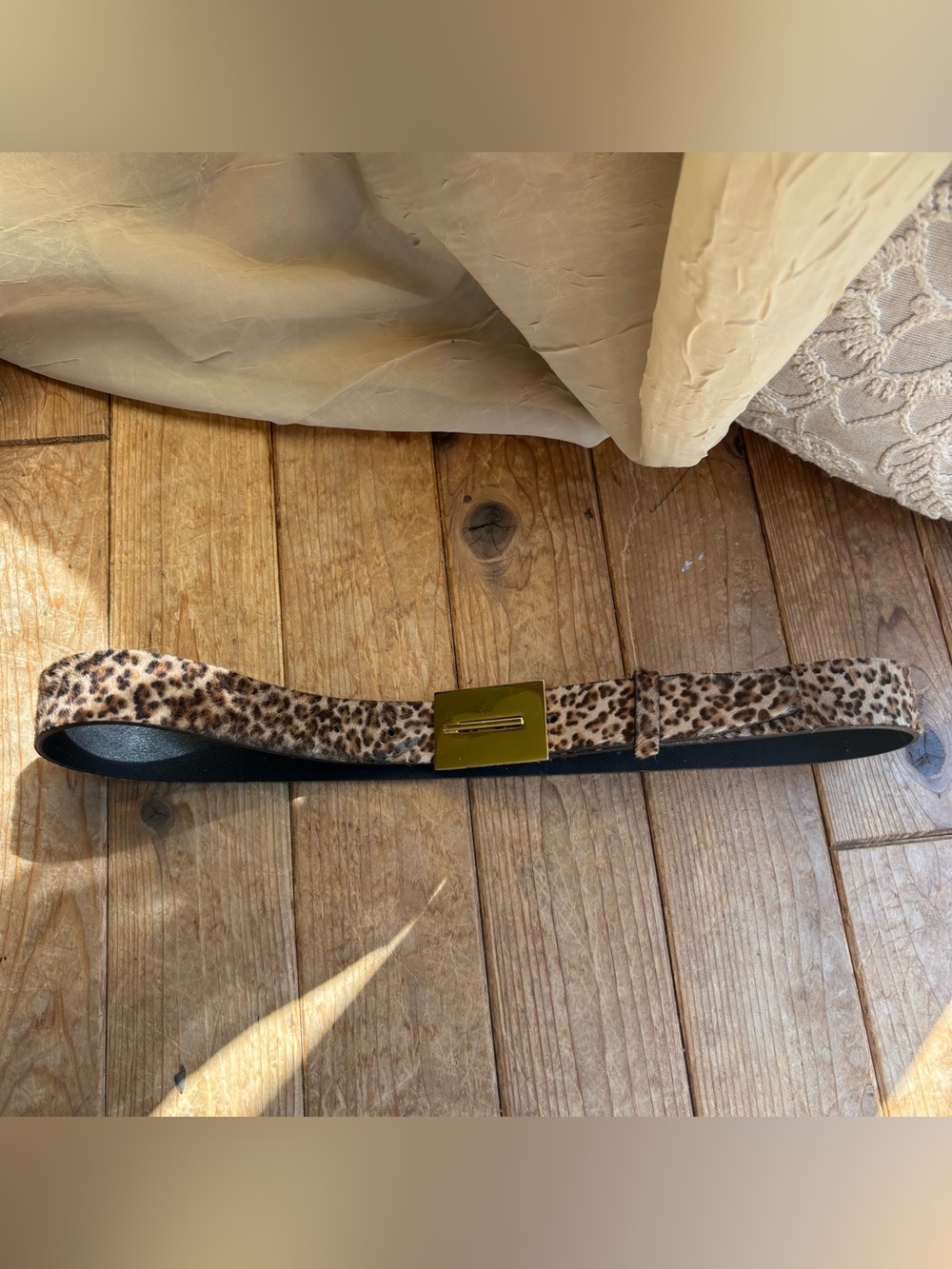 Doncaster Leopard Print Leather Made In Italy Belt